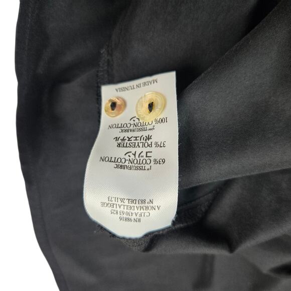 Cotelac Dress Size 2 US 8 Black Tunic Ruched Lagenlook Mixed Media Button Up - Picture 7 of 7